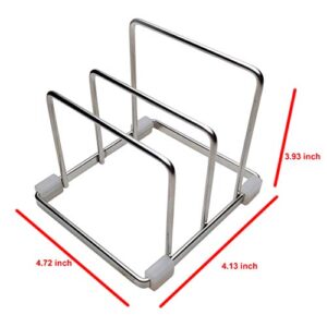 LENITH Small Size Stainless Steel Wire Cutting Board Holder, Cutting Board Rack Organizer Kitchen (Small)