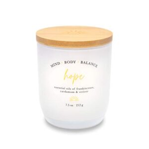 aromatherapy candle by studio oh! - hope - 7.5-ounce coconut-soy blend wax scented jar candle for home & office - burns up to 40 hours