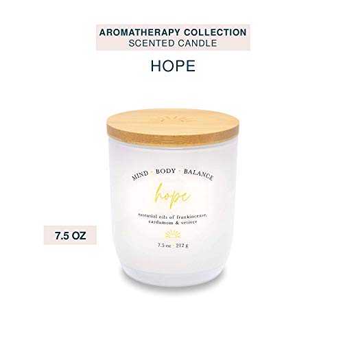 Aromatherapy Candle by Studio Oh! - Hope - 7.5-Ounce Coconut-Soy Blend Wax Scented Jar Candle for Home & Office - Burns up to 40 Hours