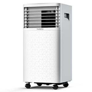 turbro greenland 8,000 btu portable air conditioner, dehumidifier and fan, 3-in-1 floor ac unit for rooms up to 300 sq ft, sleep mode, timer, remote included (5,000 btu sacc)