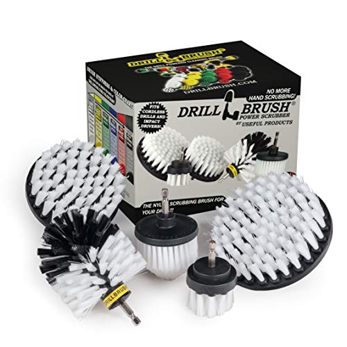 Drill Brush Power Scrubber by Useful Products - Car Detailing - Car Cleaning Kit - Carpet Cleaner - Glass Cleaner - Leather Cleaner - Window Cleaner - Car Cleaner - Car Wash Brush - Car Wash Kit