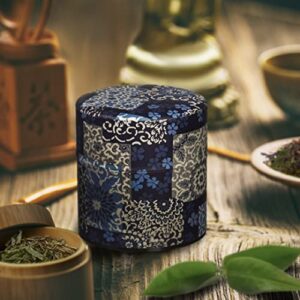 TIKUSAN Japanese Tea Canister Made in Japan Airtight Tea Leaf Storage (Small, Ichimatsu)