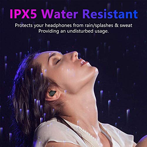 Wireless Earbuds, GAOMU Bluetooth Headphones in Ear w/Punchy Bass Sound, Precise Control Wireless Earphones, IPX6 Waterproof Bluetooth Earbuds, 20 Hrs Sport Earbuds w/Twin&Mono Mode/Mics, Black