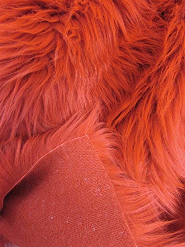 UV Reactive Solid Shaggy Faux Fur Fabric Sold by The Yard DIY Coats Costumes Scarfs Accessories Fashion (Neon Green)