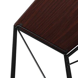 Convenience Concepts Xtra Folding Desk with Charging Station, Espresso/Black