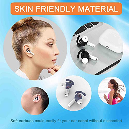 4 Pairs Ear Hooks Ear Covers Compatible with Apple AirPods 3 and AirPods Pro, Anti-Drop Ear Covers AirPods Accessories for Running, Cycling and Other Indoor-Outdoor Activities (White)