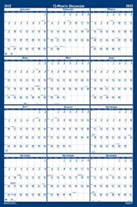 house of doolittle 2022 laminated wall calendar, reversible, horizontal/vertical, 32 x 48 inches, january - december (hod3961-22)