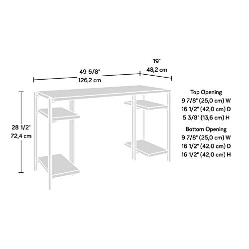 Sauder North Avenue Desk, L: 49.69" x W: 18.98" x H: 28.50", Sindoori Mango Finish