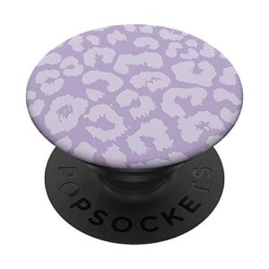 lavender pale purple leopard cheetah animal women girls cute popsockets popgrip: swappable grip for phones & tablets