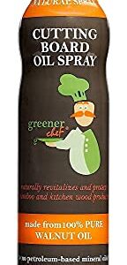 Wood Bamboo Cutting Board - Set of 3 - and Food Grade Oil Spray by Greener Chef