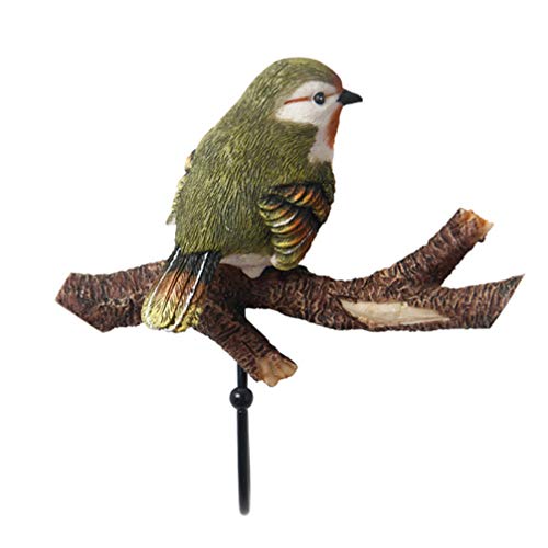 DOITOOL Bird Coat Wall Hook Cast Iron Birds On Branch Hanger Single Hook Cute Hook for Coats Hats Keys Towels Clothes