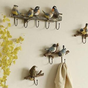 DOITOOL Bird Coat Wall Hook Cast Iron Birds On Branch Hanger Single Hook Cute Hook for Coats Hats Keys Towels Clothes