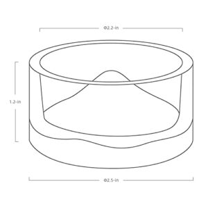 Niteangel Hamster Feeding & Water Bowls- Mount Fuji Series Glass Drinking Bowls for Dwarf Syrian Hamsters Gerbils Mice Rats or Other Similar-Sized Small Pets