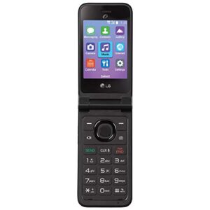 total wireless lg classic flip 4g lte prepaid flip phone (locked) - black - 8gb - sim card included - cdma (twlgl125dcp)
