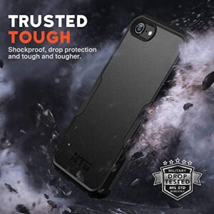 NTG Shockproof Designed for iPhone SE 2022 Case/iPhone SE 2020 Case, Heavy-Duty Tough Rugged Lightweight Slim Protective Case for iPhone SE/8/7-Black