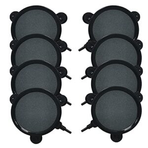 kathson 4.2-inch air stone disc bubble diffuser 8 pcs with suction cups fish tank air pump round dissolved oxygen airstone decoration for hydroponics pond aquarium aquaponics