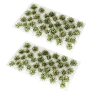 78 pcs melting snow static grass tufts model grass tufts artificial grass miniature railway war gaming scenery railroad modelling diorama miniature hobby tabletop (green)