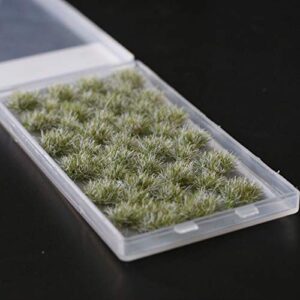 78 Pcs Melting Snow Static Grass Tufts Model Grass Tufts Artificial Grass Miniature Railway War Gaming Scenery Railroad Modelling Diorama Miniature Hobby Tabletop (Green)