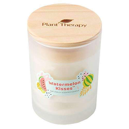 Plant Therapy Watermelon Kisses Aromatherapy Candle - Vegan Soy & Coconut Wax, 8 oz, Long Lasting, Hand Poured in The USA, Scented with Essential Oils