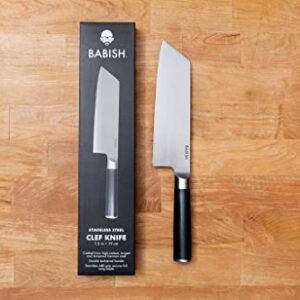 Babish High-Carbon 1.4116 German Steel Cutlery, 7.5" Clef (Cleaver + Chef) Knife, Good Housekeeping Standout Knife of 2022