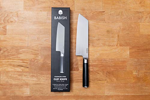 Babish High-Carbon 1.4116 German Steel Cutlery, 7.5" Clef (Cleaver + Chef) Knife, Good Housekeeping Standout Knife of 2022