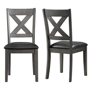 picket house furnishings alexa standard height side chair set in gray