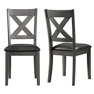 Picket House Furnishings Alexa Standard Height Side Chair Set in Gray