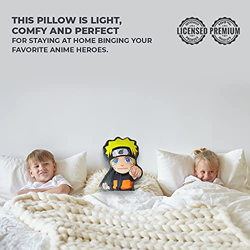 JUST FUNKY Naruto Chibi Plush Pillow, Throw Pillow, Decor, Polyester Pillow | 10 x 20 Inches | Bedding | Home Deco | Anime Pillow | Official Licensed