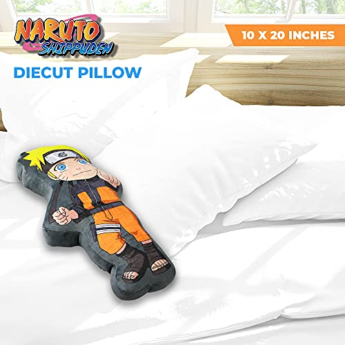 JUST FUNKY Naruto Chibi Plush Pillow, Throw Pillow, Decor, Polyester Pillow | 10 x 20 Inches | Bedding | Home Deco | Anime Pillow | Official Licensed