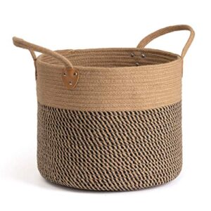 CHICVITA Large Jute Basket Woven Storage Basket with Handles (Set of 2)