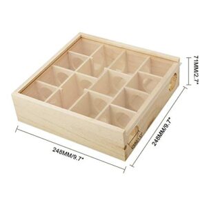 TangXSTAR Hamster Labyrinth Puzzle Toy Wooden Maze Tunnel Toy with Glass Cover for Small Hamster Mice Gerbils