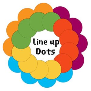 24 packs multicolor classroom line up dots stickers, self adhesive vinyl 6 inch round decals, line up markers for preschool and kindergarten elementary teachers