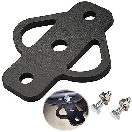 VANROUG 3-Way Trailer Hitch Adapter Receiver Hitch for Lawn Mower Three Way ATV Hitch Attachments for Golf Cart Garden Tractor Flat Towing Tow Ball Mount Lawn Mower Chain and Tow Strap (1)