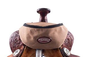 showman brown insulated nylon saddle phone pouch.