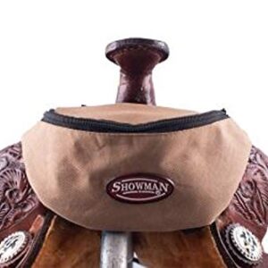 Showman Brown Insulated Nylon Saddle Phone Pouch.