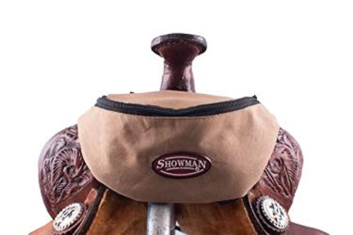 Showman Brown Insulated Nylon Saddle Phone Pouch.