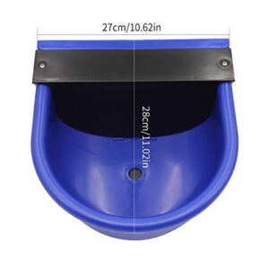 Automatic Cattle Water Bowl with Float Valve for Dog Horse Animal Livestock Waterer (Dark Blue)