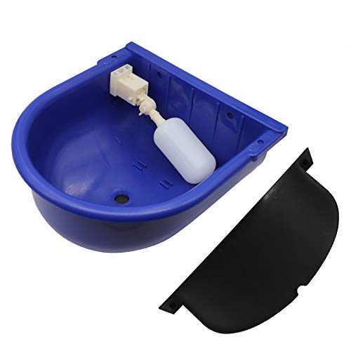 Automatic Cattle Water Bowl with Float Valve for Dog Horse Animal Livestock Waterer (Dark Blue)