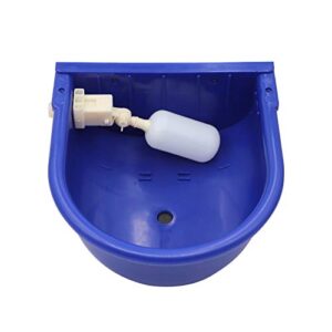 Automatic Cattle Water Bowl with Float Valve for Dog Horse Animal Livestock Waterer (Dark Blue)