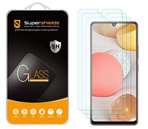 supershieldz (3 pack) designed for samsung galaxy a42 5g tempered glass screen protector, anti scratch, bubble free