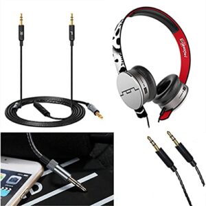 Saipomor Sol Republic V10 Audio Cable with Remote Volume and Mic for Sol Republic Master Tracks HD HD2 Sol Republic V8 V12 X3 Headphones (Black)