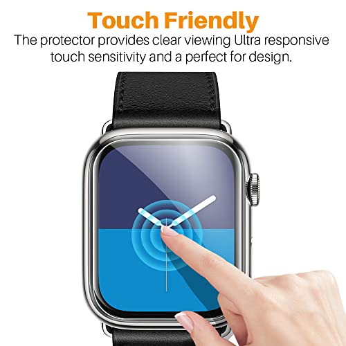 LK 8 Pack for Apple Watch 44mm Screen Protector Series 6/5 SE2 [Upgrade Soft Film] [Self-Healing] Ultra-thin Film, Screen Protector Apple Watch 44mm, Anti-Scratch, Touch Sensitive