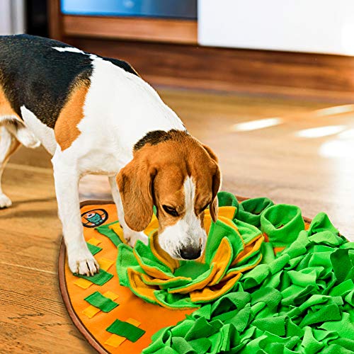 AWOOF Snuffle Mat for Dogs, Dog Nosework Feeding Mat, Pet Interactive Dog Puzzle Toys Encourages Natural Foraging Skills for Training and Stress Relief