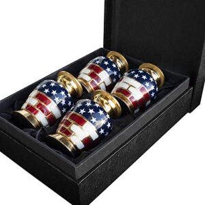 Trupoint Memorials Cremation Urns for Human Ashes - Decorative Urns, Urns for Human Ashes Female & Male, Urns for Ashes Adult Female, Funeral Urns - American Flag Classic, 4 Small Keepsakes