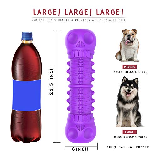 FRLEDM Dog Toys-Dog Toys for Large Dogs Aggressive Chewers,Toughest Natural Rubber Dog Bones Interactive Dog Toys for Dogs-Teeth Cleaning Chews for Large/Medium Breed Dogs