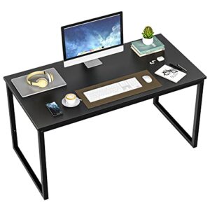 zenstyle computer desk 47" modern sturdy office desk computer table pc laptop study writing desk for home office, black