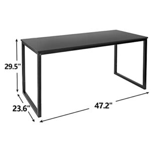 ZenStyle Computer Desk 47" Modern Sturdy Office Desk Computer Table PC Laptop Study Writing Desk for Home Office, Black