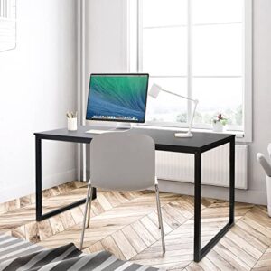 ZenStyle Computer Desk 47" Modern Sturdy Office Desk Computer Table PC Laptop Study Writing Desk for Home Office, Black
