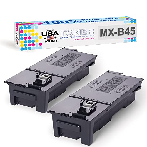 MADE IN USA TONER Compatible Replacement for Sharp MXB45NT, MX-B350, MX-B450, MX-B455, MX-B376W,MX-B476W (Black, 2 Pack)