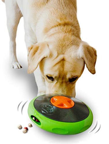 Sniffiz SmellyUFO Durable Interactive Treat Dispensing Puzzle/Enrichment Toy for Dogs - Mind Stimulating Food Game/Slow Feeder/Wobble Toy - from Small Puppies to Large Dogs